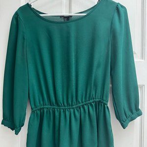 Green Peplum Blouse